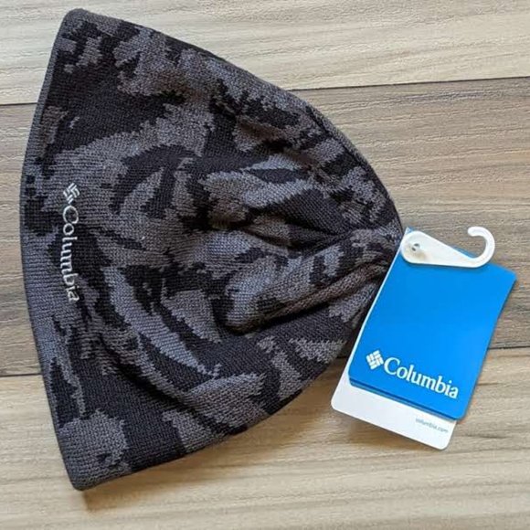 NWT Columbia Girls Boys Reversible Beanie Hat Black Wear It 2 Ways CAMO/… - Picture 3 of 5